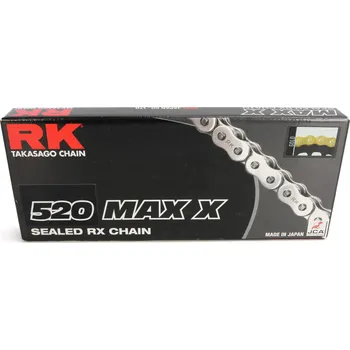 Řetězová sada pro motocykl Řetěz RK 520 X KROUŽEK - barva zlatá - 114 článků