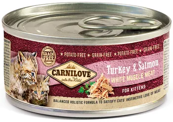 Krmivo pro kočku Carnilove White Muscle Meat Kittens konzerva Turkey/Salmon 100 g
