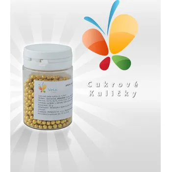 Jedlá dekorace na dort Cukrové kuličky I zlaté, Ambrosio 50 g/dóza