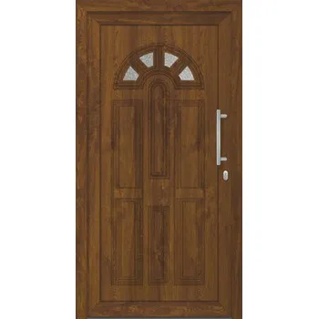 Vchodové dveře Vchodové dveře plastové BAZ 2120 100 P dub zlatý/bílá