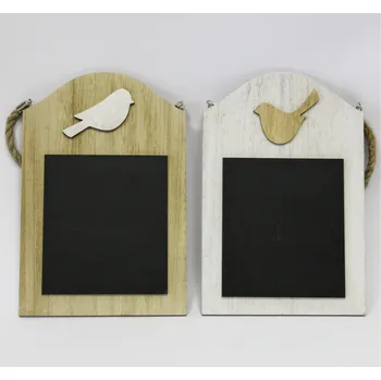 Zahradní dekorace Tabule závěsná dřevo 20x30cm natural/bílá (HBK-56029AB)