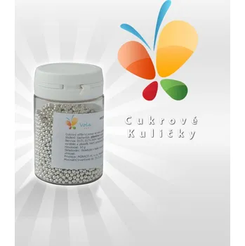 Jedlá dekorace na dort Cukrové perličky máček stříbrný, Ambrosio 50 g/dóza