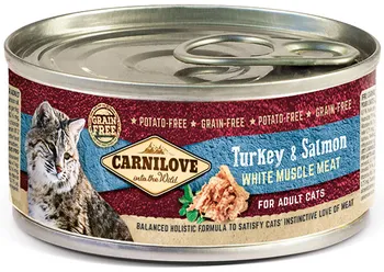 Krmivo pro kočku Carnilove White Muscle Meat Cats konzerva Turkey/Salmon 100 g 