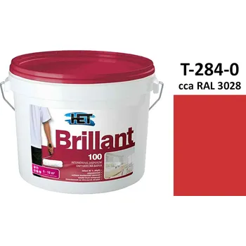 barva na zeď BRILLANT 100 | 3 kg | interiérová barva | odstín T-284-0 (cca RAL 3028 čerevený ohnivý)