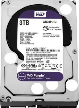 Interní pevný disk Western Digital Purple 3 TB (WD30PURZ)