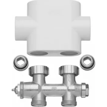 Radiátor Ventilový blok přímý, KERMI, kryt bílý ZV00400001