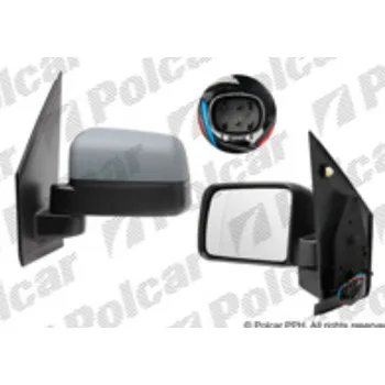 Auto zrcátko Zpětné zrcátko TRANSIT / TOURNEO CONNECT pro lak 09-13 elektrické
