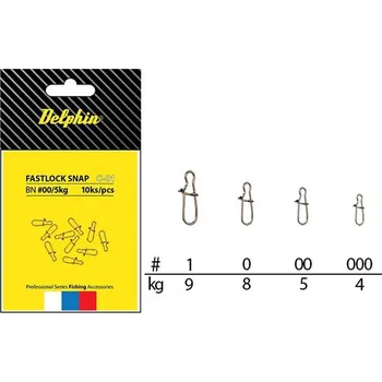 Delphin Fastlock Snap C-01 BN/1 10 ks