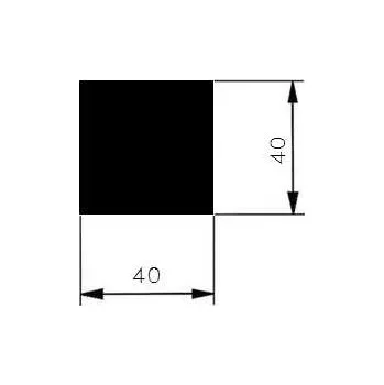 Stavební profil Ocel čtvercová 40 tažená h11