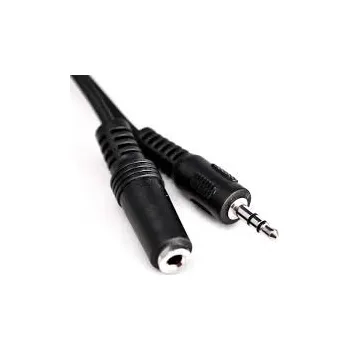 Audio kabel VCOM Kabel Jack 3,5 mm zásuvka, Jack 3,5 mm vidlice 5m černá