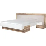 Manželská postel Reno 160x200cm - ořech baltimore/bílý lux