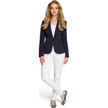 Dámské sako Elegantní dámské sako MOE M243 modré EU velikost: XL