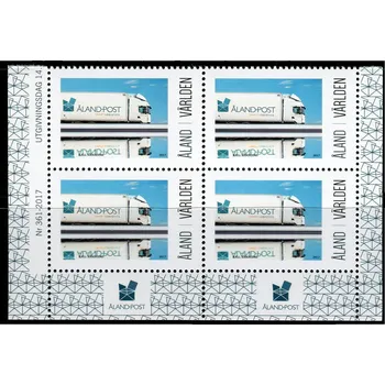 Poštovní známka Posti Aland (2017) MiNr. 436 ** - Aland - 4-bl - poštovní nákladní auto