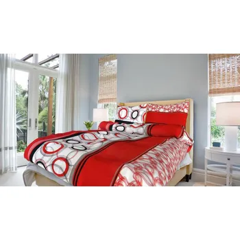 Povlečení Smolka povlečení bavlna Marta červená 140x200 70x90