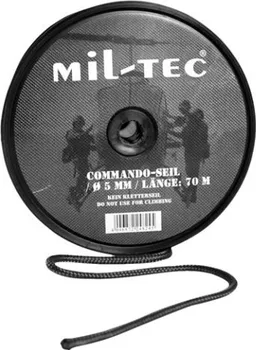 Lano Mil-Tec Commando černá 5 mm/70 m