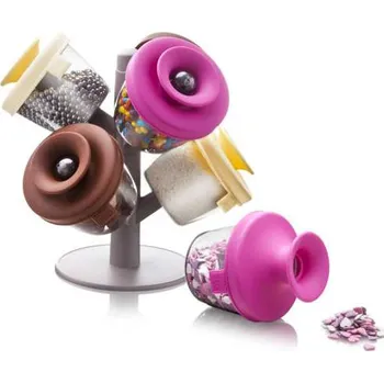 Kořenka Vacuvin Popsome se stojánkem barevné 6 ks