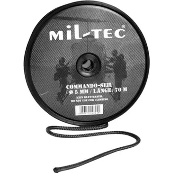 Lano Mil-Tec Commando černé 7 mm/50 m