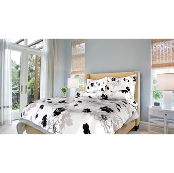 Povlečení Smolka bavlna povlečení Tapeta černobílá 140x220 70x90