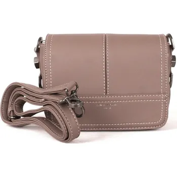 Tmavěrůžová malá pevná crossbody kabelka David Jones CM3925