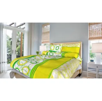 Povlečení Smolka bavlna povlečení Marta zelená 140x220 70x90