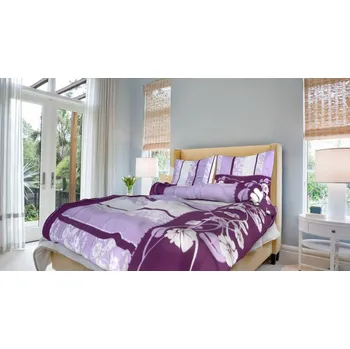 Povlečení Smolka bavlna povlečení Sofia fialová 200x220 2x70x90