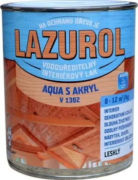 Lak na dřevo Lazurol Aqua S Akryl V1302 lesk 0,6 kg