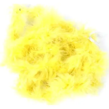 Karnevalový doplněk Boa, labutěnka marabu peří, žlutá - délka 2 m, šířka 3 cm