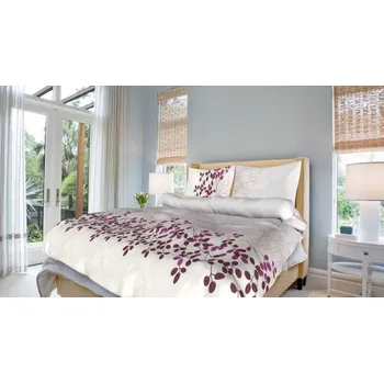 Povlečení Smolka bavlna povlečení Květa lila 140x200 70x90