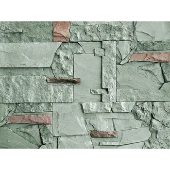 Obklad KÁMEN LÁMANÝ VASPO MIX ZELENO-ŠEDÝ 40x18,5cm cena za balení