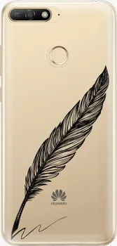 Pouzdro na mobilní telefon iSaprio Writing By Feather black pro Huawei Y6 Prime 2018