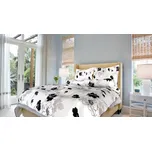 Smolka bavlna povlečení Tapeta černobílá 140x200 70x90