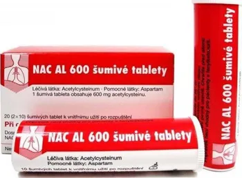 Lék na kašel, rýmu a nachlazení NAC AL 600 Šumivé tablety