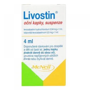 Léky na uši a oči Livostin 4 ml/2 mg