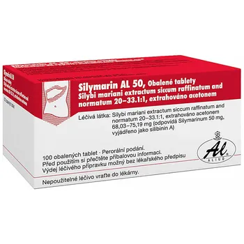 Lék na žaludek, slinivku a játra Silymarin AL 50 100 tbl.