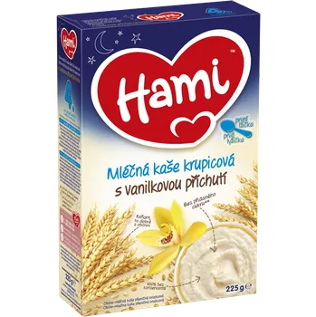 Dětská kaše Hami Mléčná kaše krupicová s vanilkovou příchutí 225 g