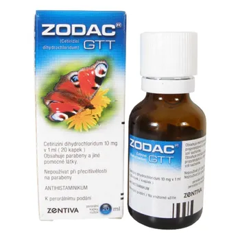Lék na alergii Zodac GTT 10 mg 20 ml