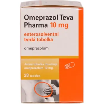 Lék proti pálení žáhy Omeprazol Teva Phrarma 10 mg 28 tob.