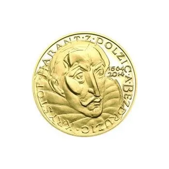 Nevydané mince Jiřího Harcuby - Kryštof Harant z Polžic a Bezdružic 34mm zlato Proof