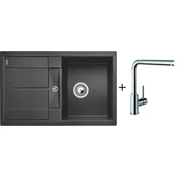 Blanco Metra 45 S bez excentru + baterie Mila chrom, antracit