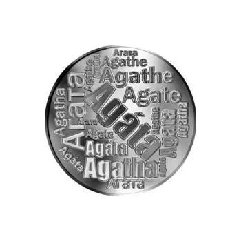 Česká jména - Agáta - velká stříbrná medaile 1 Oz