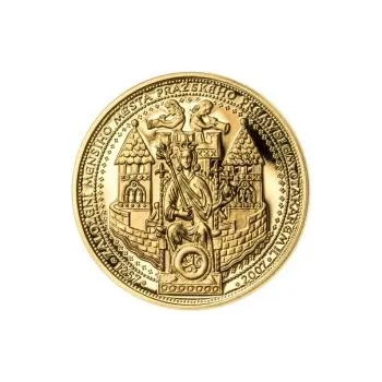 Sada zlatého dukátu a stříbrného odražku Menší Město pražské - proof