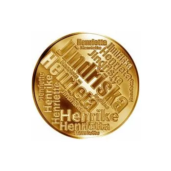 Česká jména - Jindřiška - velká zlatá medaile 1 Oz