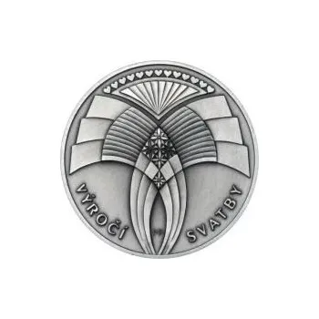 Volný čas Výročí svatby 50 mm stříbro patina