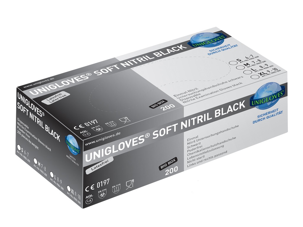 Unigloves Soft Nitril Black Ks Od K Zbozi Cz