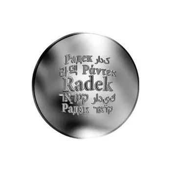 Česká jména - Radek - velká stříbrná medaile 1 Oz