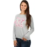 Glara Dámská elegantní bavlněná mikina s potiskem bez kapuce 81150