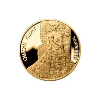 Sada zlatého dukátu a stříbrného odražku Gustav Klimt - proof
