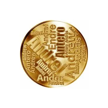 Česká jména - Andrej - velká zlatá medaile 1 Oz