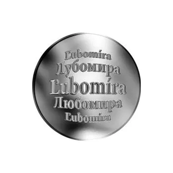 Slovenská jména - Ľubomíra - velká stříbrná medaile 1 Oz