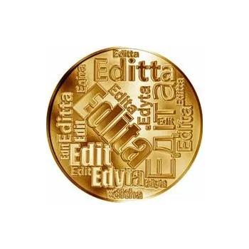 Česká jména - Edita - velká zlatá medaile 1 Oz
